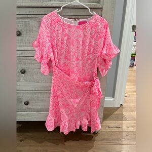 Lilly Pulitzer,Gorgeous Pink & White Darlah Dress- size 10